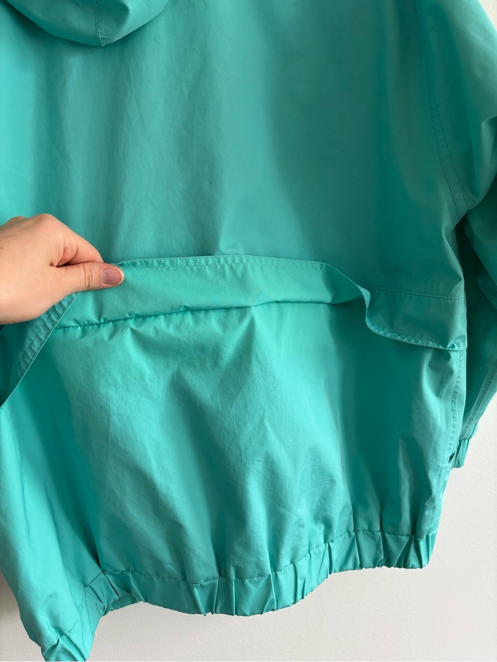 Vintage 90s FarWest Turquoise Lightweight Gore-Tex Windbreaker Rain Jacket - Picture 9 of 14